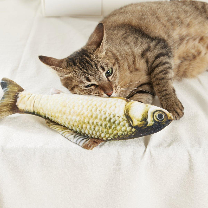 2 Peças de Brinquedo para Gato em formato de Peixe