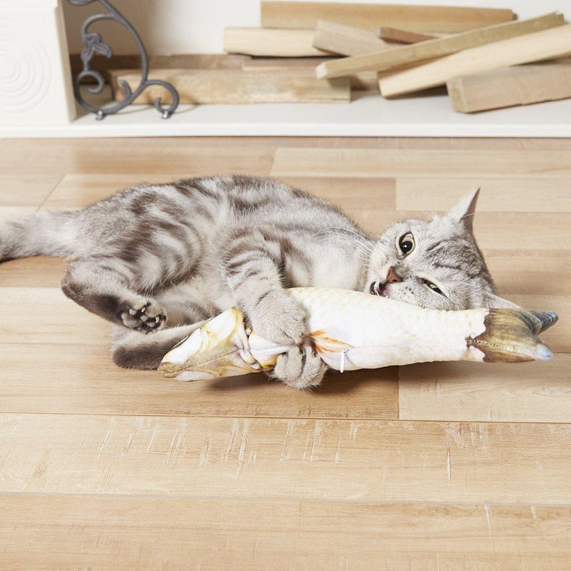 2 Peças de Brinquedo para Gato em formato de Peixe