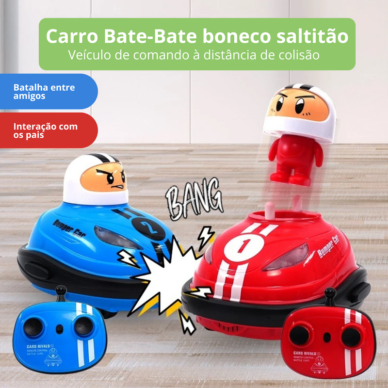 Carro Bate-Bate boneco saltitão com comando à distância